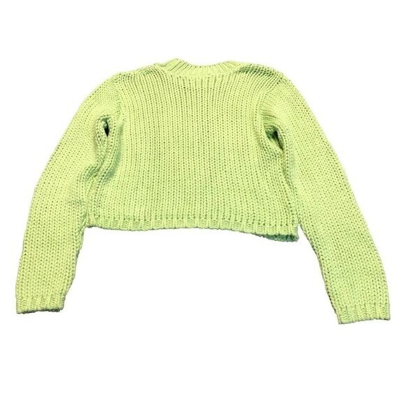 525 America Lime Green Thick Knit Sweater - Picture 7 of 7